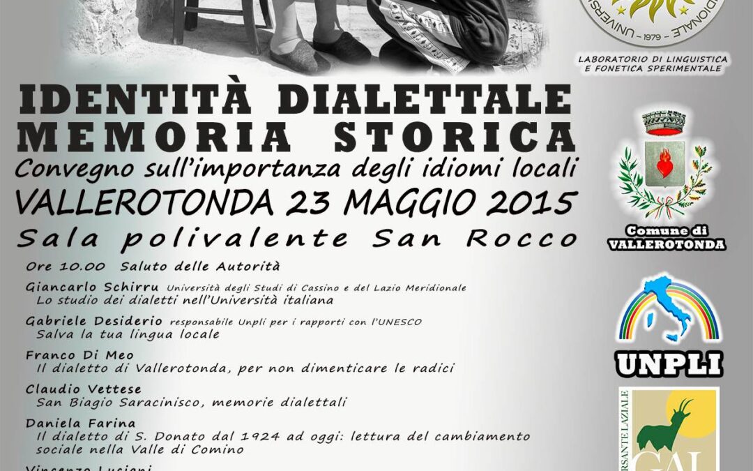Identità dialettale memoria storica 23 maggio 2015